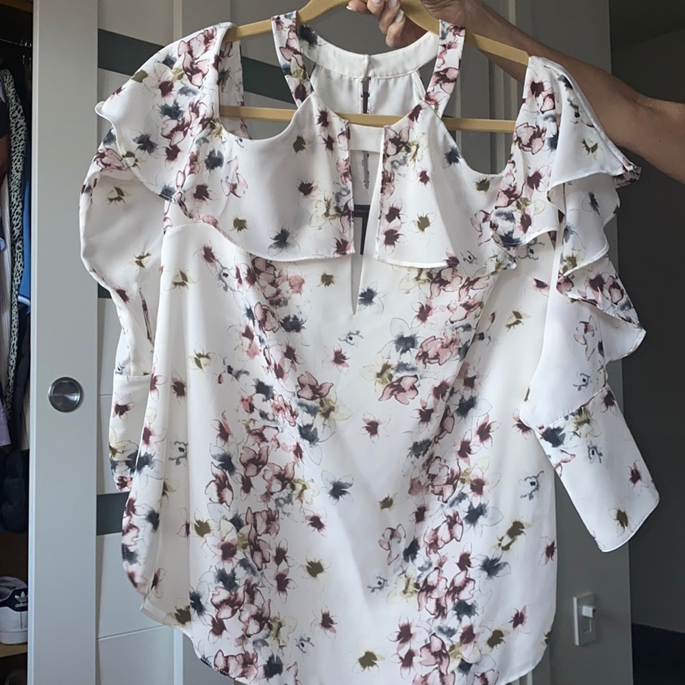BCBG off the shoulder blouse